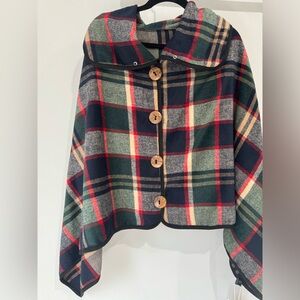 Multi-colored poncho